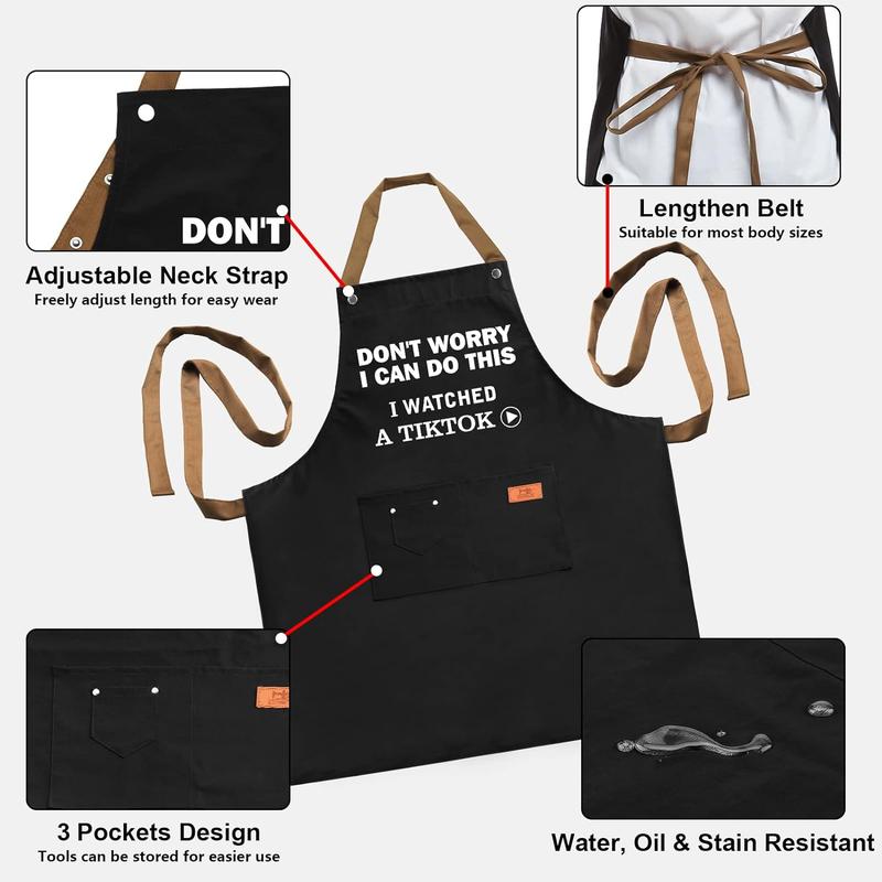 Gifts for Dad, Mom, Father's Day Gifts from Wife, Cooking Aprons, Anniversary Mens Gifts, Women, Dad Birthday Gifts, Father Gifts from Daughter Son, Chef Aprons for Boyfriends, Him,  Dad