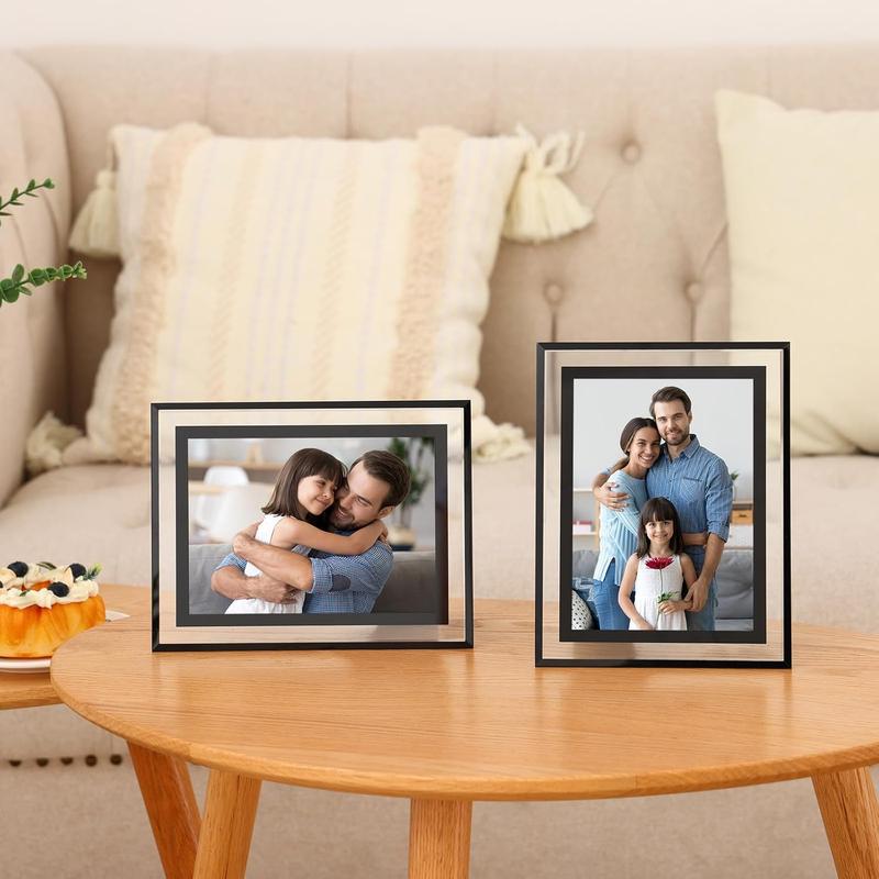 8x10 Picture Frames, Set of 3, Black Photo Frame, Tempered Glass, Tabletop Display Photo Frames for Wall Mounting or Table Top Display, Gift Photo Frame Decor