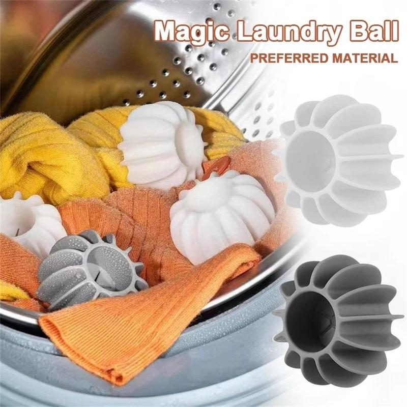 Silicone Laundry Ball, 4 Counts Reusable Anti-winding Laundry Washing Ball, Anti-tangle Cleaning Ball, Washing Machine Fabric Softener Ball, Laundry Drying Ball, Cleaning Supplies, Household Gadgets