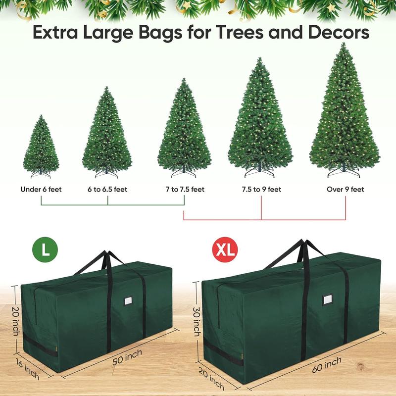 7.5 9 ft Extra Large Christmas Tree Storage Bag With Reinforced Handles and Dual Zippers for Wide Opening