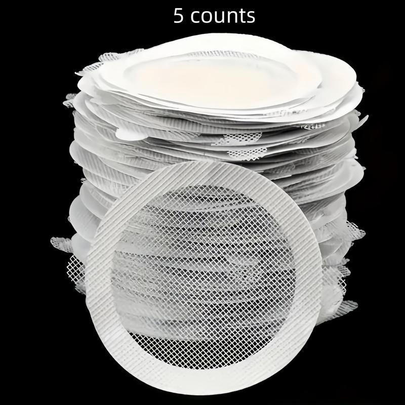 Shower Drainage Cover, 5 Counts Anti Clogging & Drainage Net Sticker, Hair Catcher, Mesh Filter Sticker for Bathroom Kitchen Dormitory Hotel