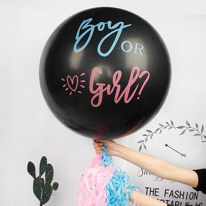 36in Gender Reveal Balloon Set(3counts set), Gender Balloon, Gender Reveal Confetti Balloon, Party Supplies, Party Decor