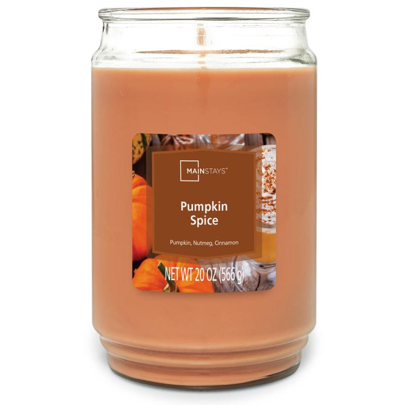 Mainstays Pumpkin Spice Scented Single Wick Candle, 20 oz.