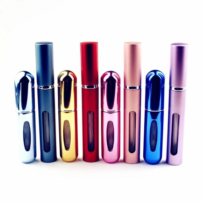 Portable Perfume Spray Bottle, 1 Count Mini Perfumes Dispenser, 5ml Empty Atomizer, Refillable Perfume Spray Bottle for Travel, Bathroom, Toiletry Bottle