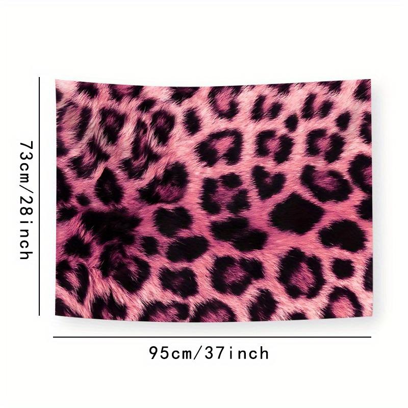 Christmas 2024 Ornament - Chic Pink Leopard Print Tapestry - Washable Polyester Wall Hanging for Bedroom, Living Room, Dorm Decor Perfect Gift for Women Decoration Poster