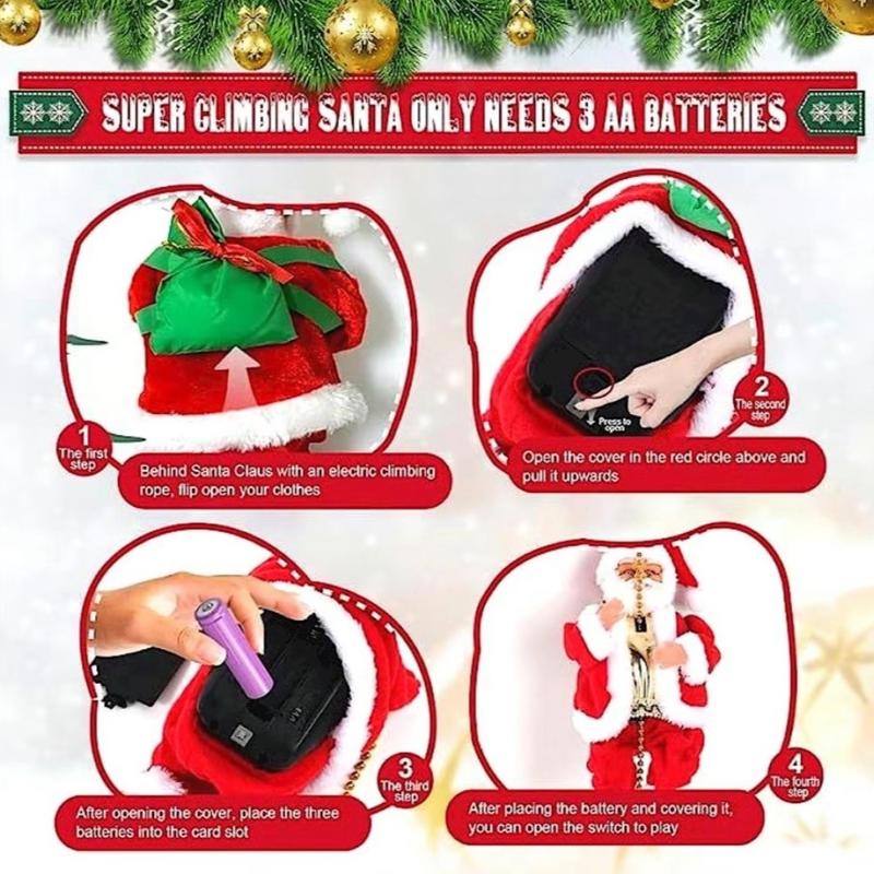 Santa Claus Christmas Present Decorations for Festive Home Parties