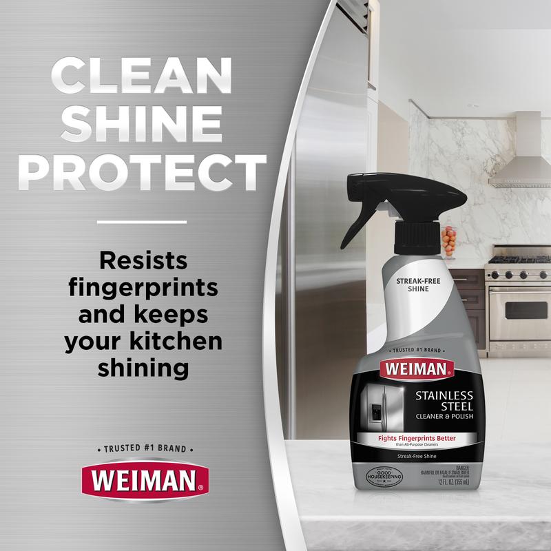 Weiman Stainless Steel Cleaner & Polish 22oz Spray Household