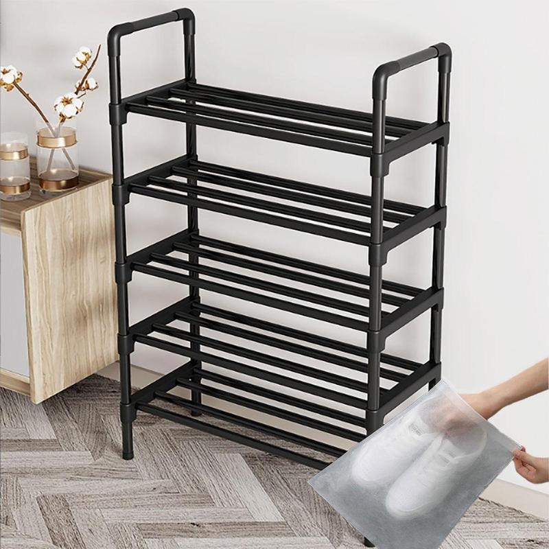 5 Layer Shoe Rack, 1 Count Large Capacity Foldable Shoe Storage Rack, Storage Organizer, Home Organizer for Bedroom, Living Room, Office, Fall Decor