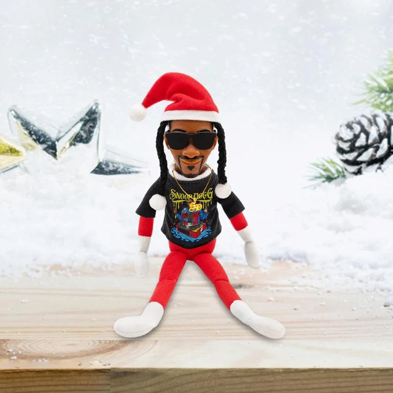 Snoop on A Stoop Hip Hop Lovers Christmas Elf Behaving Badly Table Ornaments Resin Home Garden Decoration 2