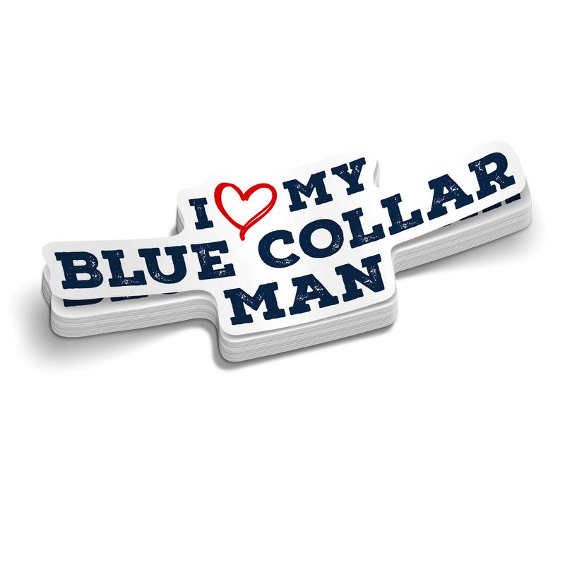 Spoiled By My Blue Collar Man Sticker Pack Decor Decorative Set Vinyl