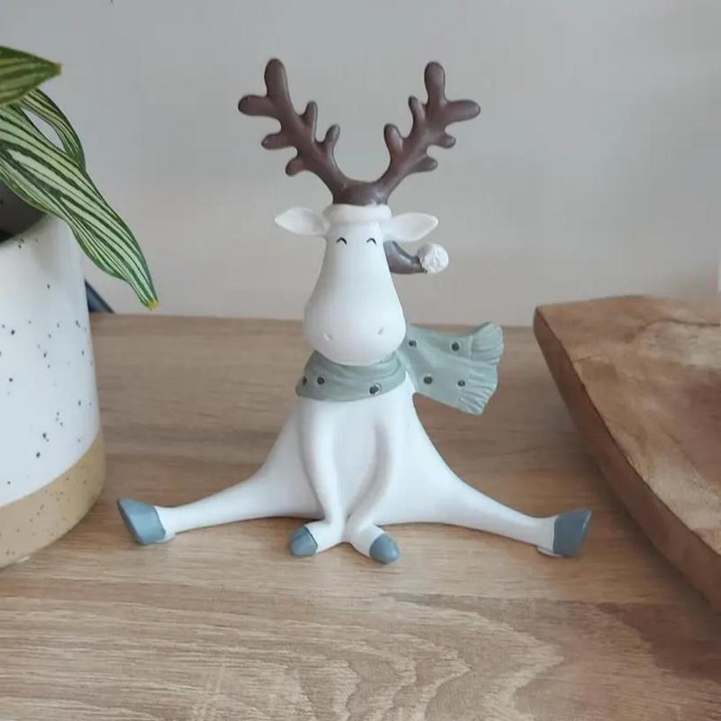 Creative Deer Resin Sculpture, 1 Count Modern Desktop Ornament, Statue Ornament for Home, Nursery, Coffee Shop Decor, Party Gift