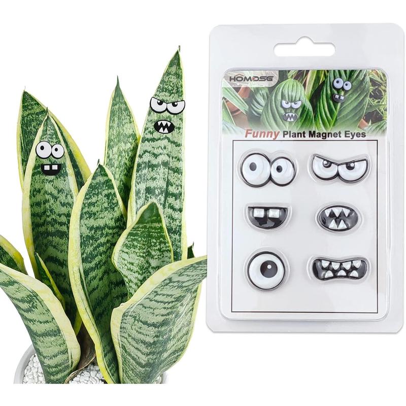 Monster Plant Magnets Eyes for Potted Plants, Funny Plant Safe Magnet Pins Charms, House Plant Accessories, Christmas Decorations Gift for Plant Lovers