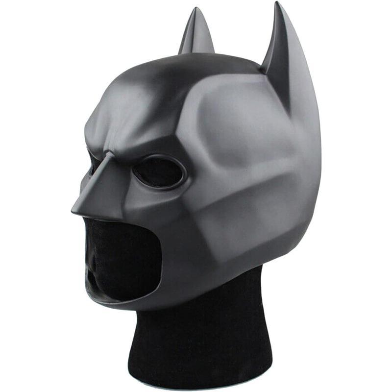 Men's Super Hero Bat Mask Knight Full HeadLatex Black Headgear Halloween CostumeAccessory Masque Role Play Props