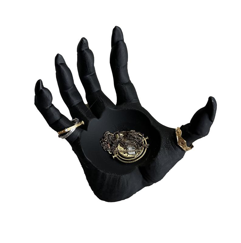 Black Demon Hand Jewelry Organizer for Occult and Dark Romance Fans