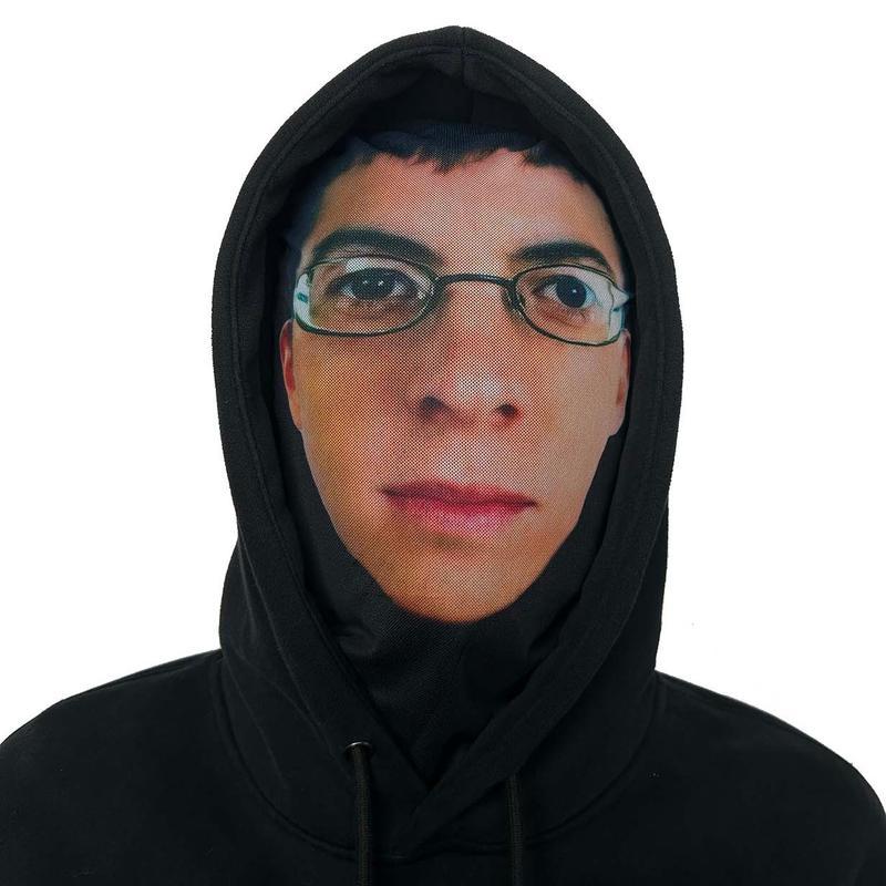 MCLovin Jones Ye Travis Funny Mask with Breathable Mesh Hood for Parties and Events - Perfect for Adding a Touch of Humor to Your Ensemble