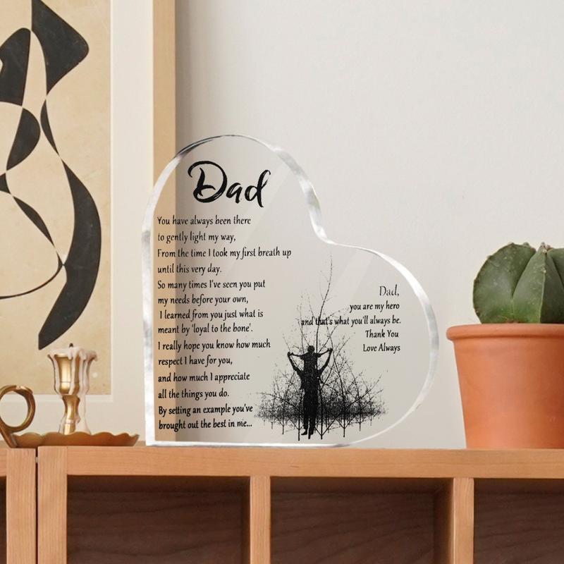 1pc acrylic decorative ornament, the best gift for your father, thank you for your company along the way