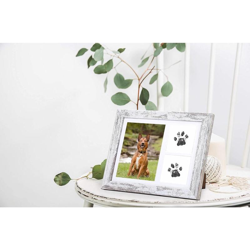 Dog Paw Print Kit Frame - Pet Memorial Picture Frame with Pawprints - Dog or  Paw Print Kit, Pet Keepsake Picture Frame for Pet Love Dog Memorial Gifts for Paw Print Frame, Sympathy Gift