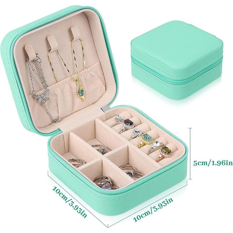 Letter Pattern Jewelry Storage Box, 1 Count Portable Jewelry Organizer, Travel Jewelry Cosmetics Storage Case, Jewelry Box, Home Organizer