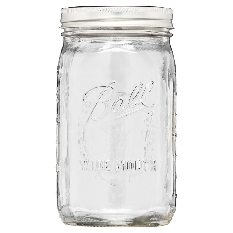 BallWide Mouth Quart 32oz. Glass Mason Jars with Lids and Bands, Pack of 12 - Bottles, Organiser