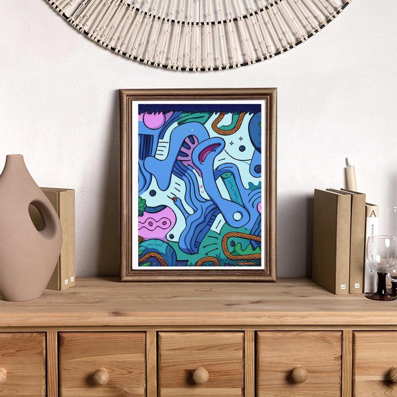 Graffiti Pattern Thickening Painting, Graffiti Painting for Stress Relief & Relaxation, Perfect Gift for Men and Women