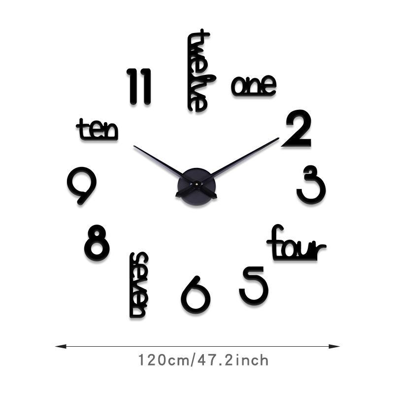 DIY Wall Clock, 1 Count Battery Powered Modern Acrylic Wall Clock without Battery, Silent Wall Clock for Home Living Room Bedroom Decor, Home Decor