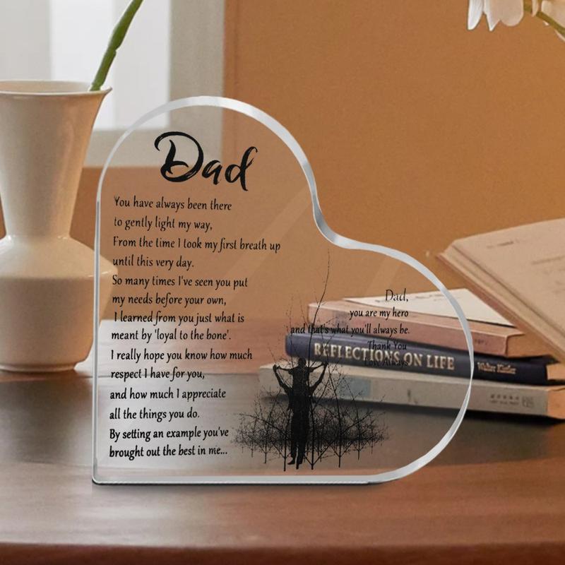 1pc acrylic decorative ornament, the best gift for your father, thank you for your company along the way