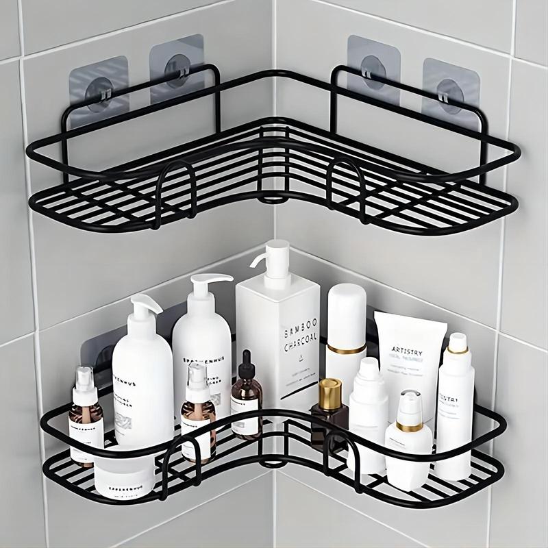 Bathroom Corner Shelf, Wall Mounted Bathroom Storage Rack, Space Saving Bathroom Corner Shelf, Home Organizer for Bathroom & Kitchen