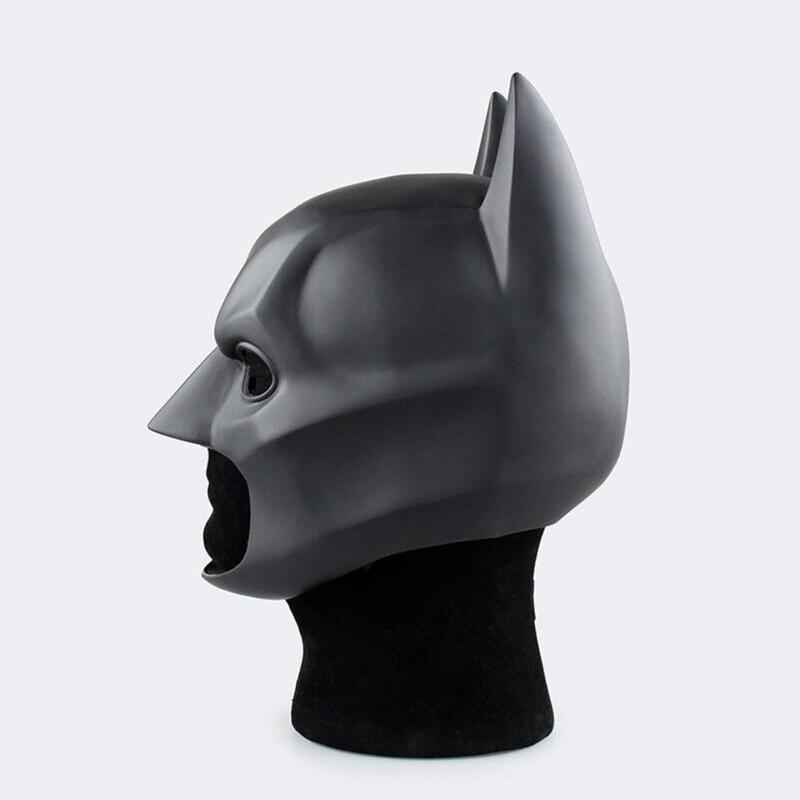 Men's Super Hero Bat Mask Knight Full HeadLatex Black Headgear Halloween CostumeAccessory Masque Role Play Props