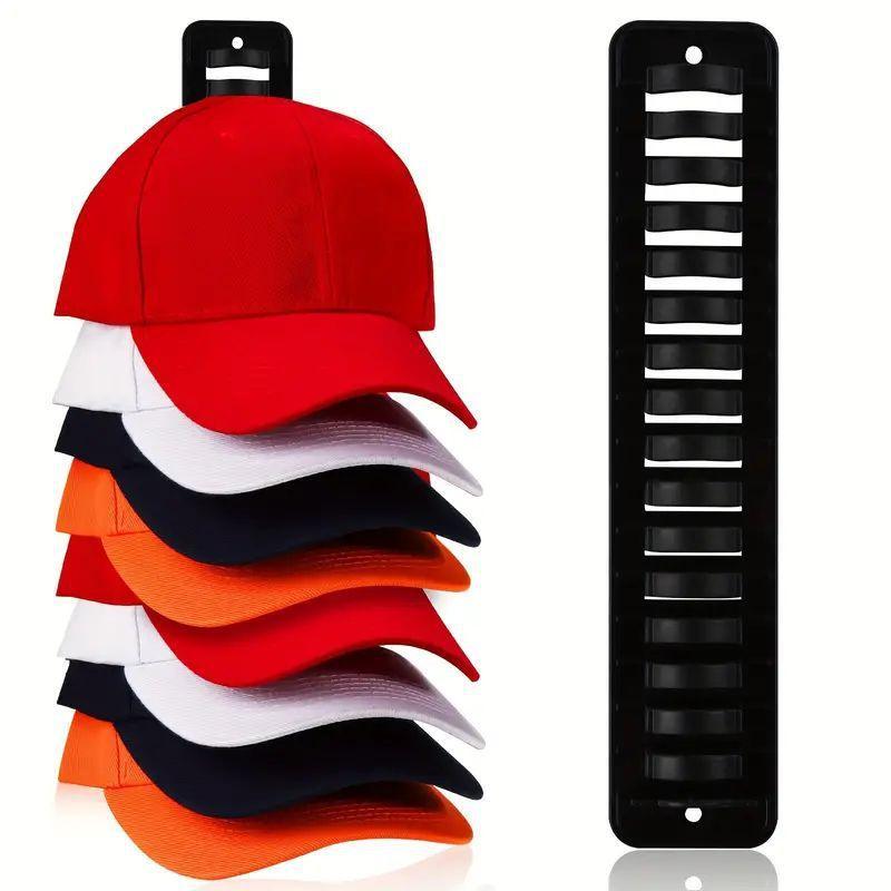 Wall Mounted Hat Organizer, 1 2 Counts Space Saving Hat Storage Rack, Versatile Display & Storage Rack for Door Or Closet