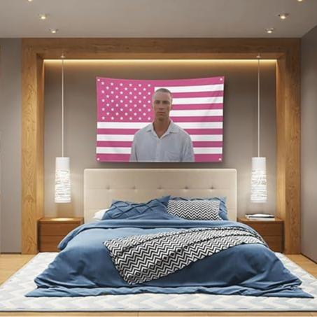 Drew Starkey American Flag Pink gift colorfulBedroom 40*30inch tapestry wall tapestry Blanket Carpet home decoration  living room boys girls decoration college dormitory interesting tapestry