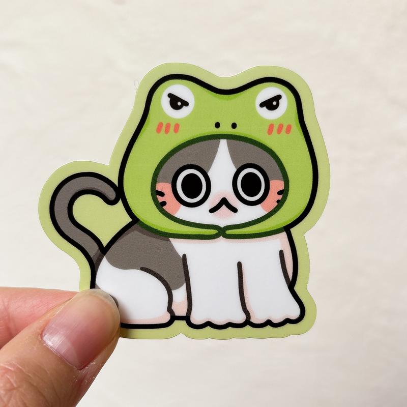 Cute Cat Meme Heavy Duty Waterproof Vinyl Diecut Stickers