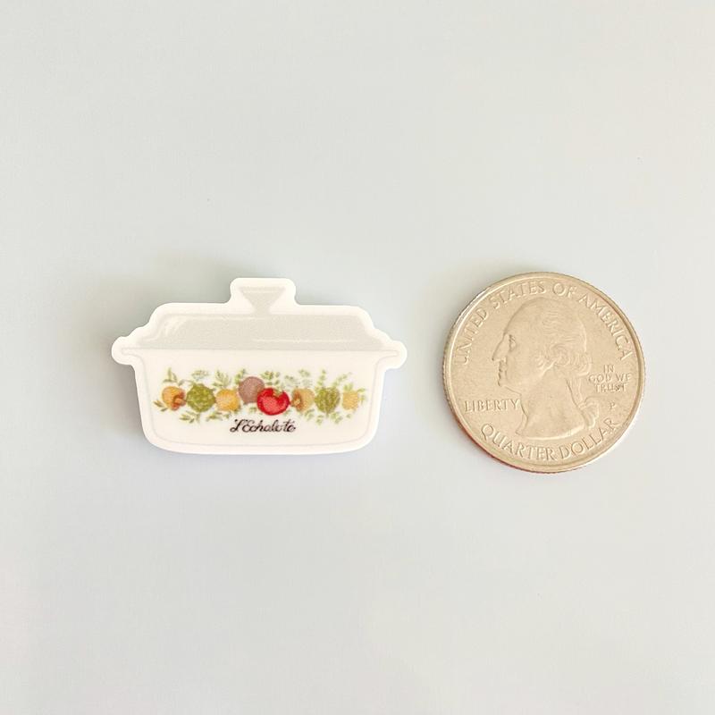 Corningware Spice of Life Fridge Magnet Set - Vintage Casserole Dish Magnets - La Marjolaine, Pyrex - Retro Kitchen Decor - Decorative, Gift Friend