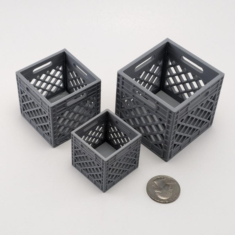 Mini Crate - 3d Printed Crate - Accessory for Mini Animal Figures Organiser Decor