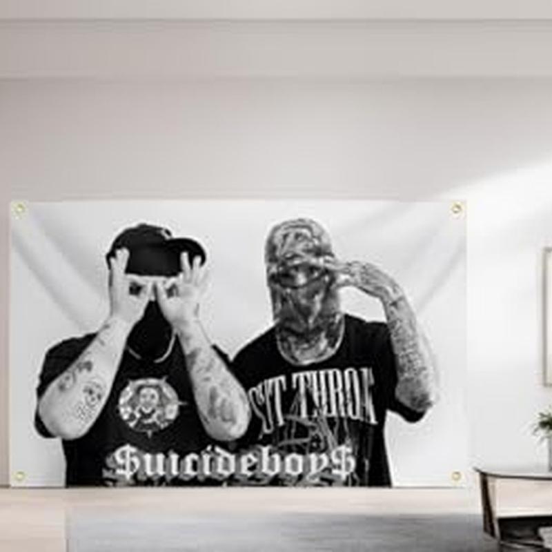 Suicides Music Theme Boys Flag 3x5FT America Pop Singer Banner Wall Tapestry Poster Signs for Bedroom College Decor Wall tapestry