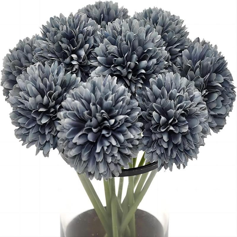 Home Decor Artificial Dried Flower, 10pcs Faux Chrysanthemum Ball Hydrangea without Vase, Fake Flower for Home Garden Wedding Party Decoration, Mean Girls Decorations, Gift For Mom, Bedroom Decor