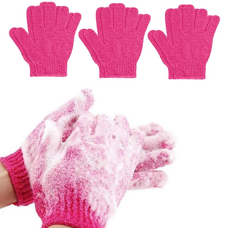 Five Finger Bath Gloves, 6 10pcs Household Scrub Body Wash Towel, Peeling Exfoliating Mitt Gloves for Shower Scrub