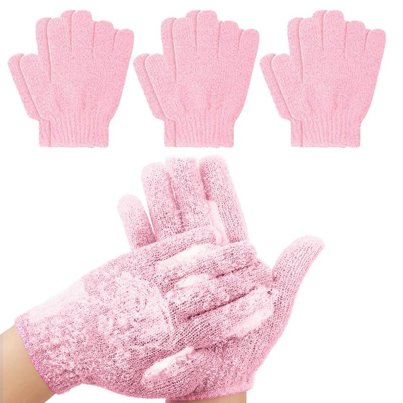 Five Finger Bath Gloves, 6 10pcs Household Scrub Body Wash Towel, Peeling Exfoliating Mitt Gloves for Shower Scrub