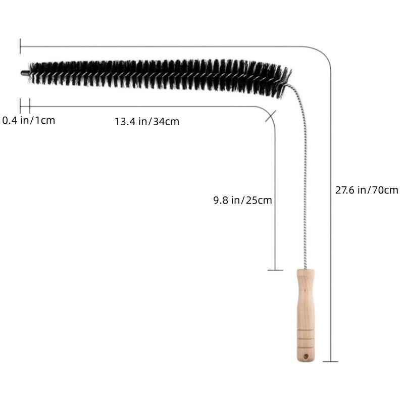 Dryer Vent Cleaning Brush, Multifunctional Bendable Cleaning Brush with Wooden Handle for Refrigerator Coil, Furniture Gap, Pipe, Lint Trap Remover