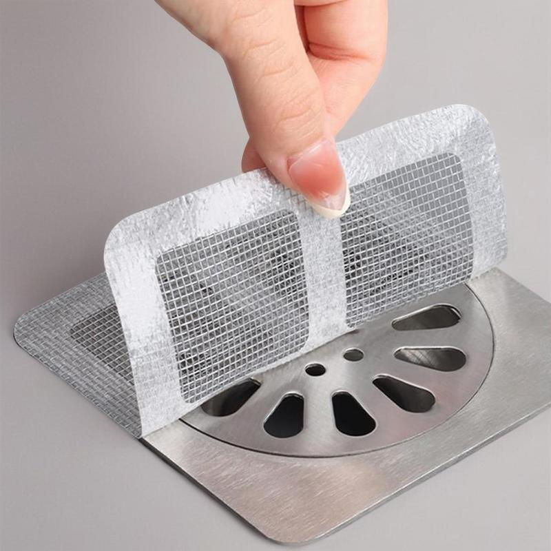 Sewer Hair Blocking Sticker, 3 6 Counts 12pcs Floor Drain Filter Screen, Drain Strainer Cover for Hair Stopper for Bathroom, Kitchen Accessories Drain Cover, Summer Essentials Bathroom Accessories