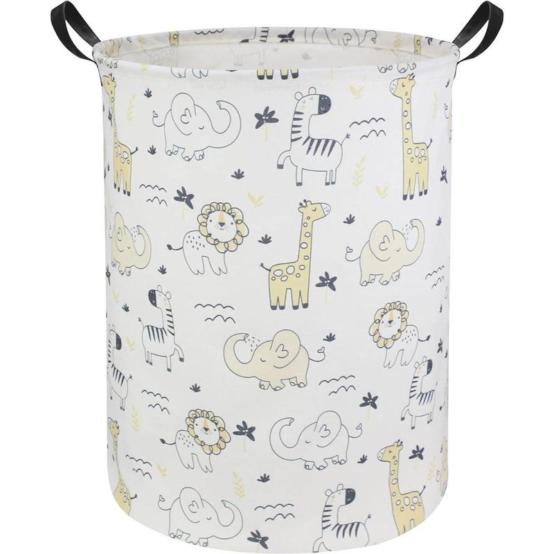 Laundry Hamper Basket  Hamper for Boy and Girl Cute Toys Storage Bin Organizer Animal Room Decor(Animals)