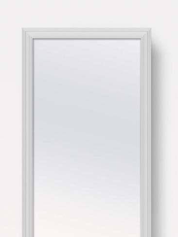 13x49 Full-Length Rectangular White Mirror