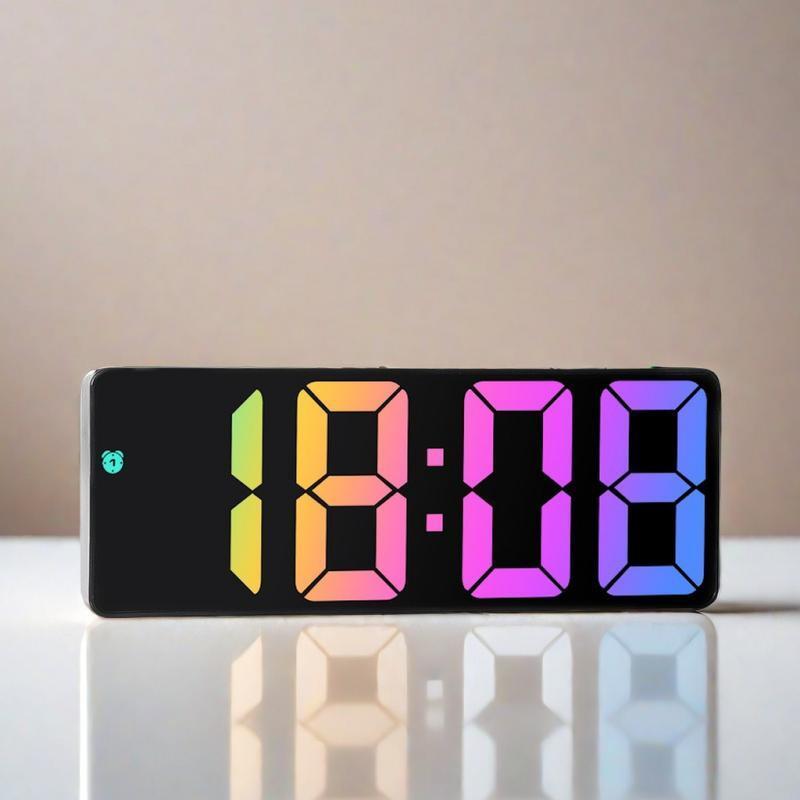 LED Alarm Clock, 1 Count USB Powered AAA Battery Use (excluding Battery) Temperature date Cycle Display, Adjustable Brightness Multifunctional Alarm Clock for Home Dormitory School Office