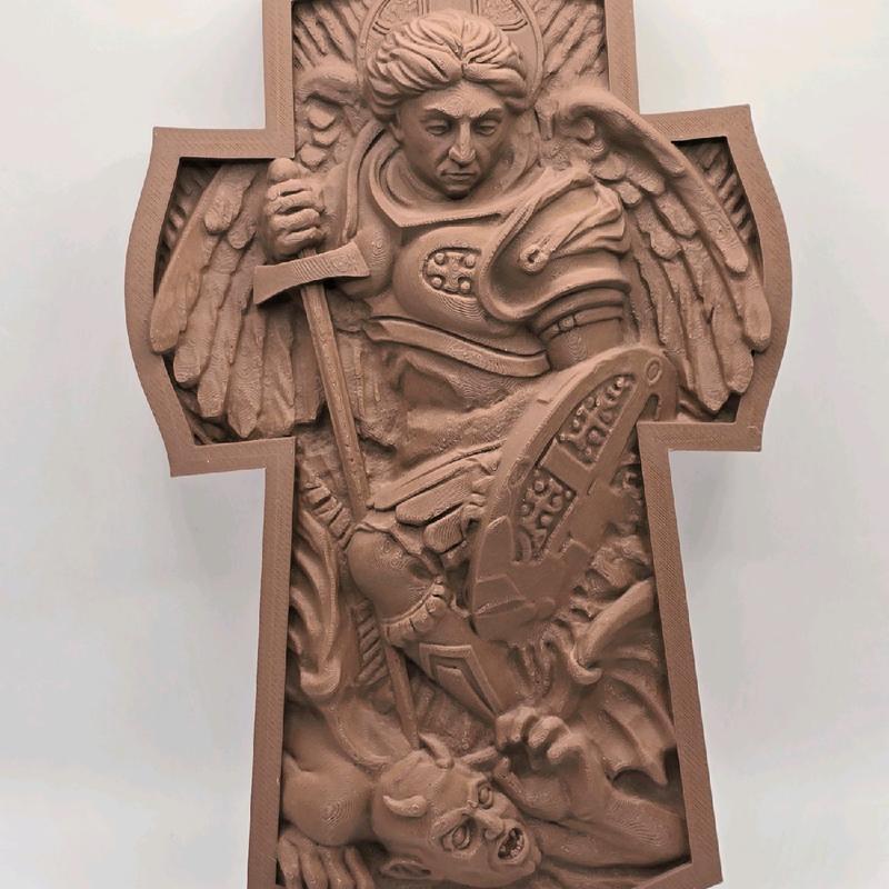 St. Michael Arch Angel Vs Devil Cross Decor