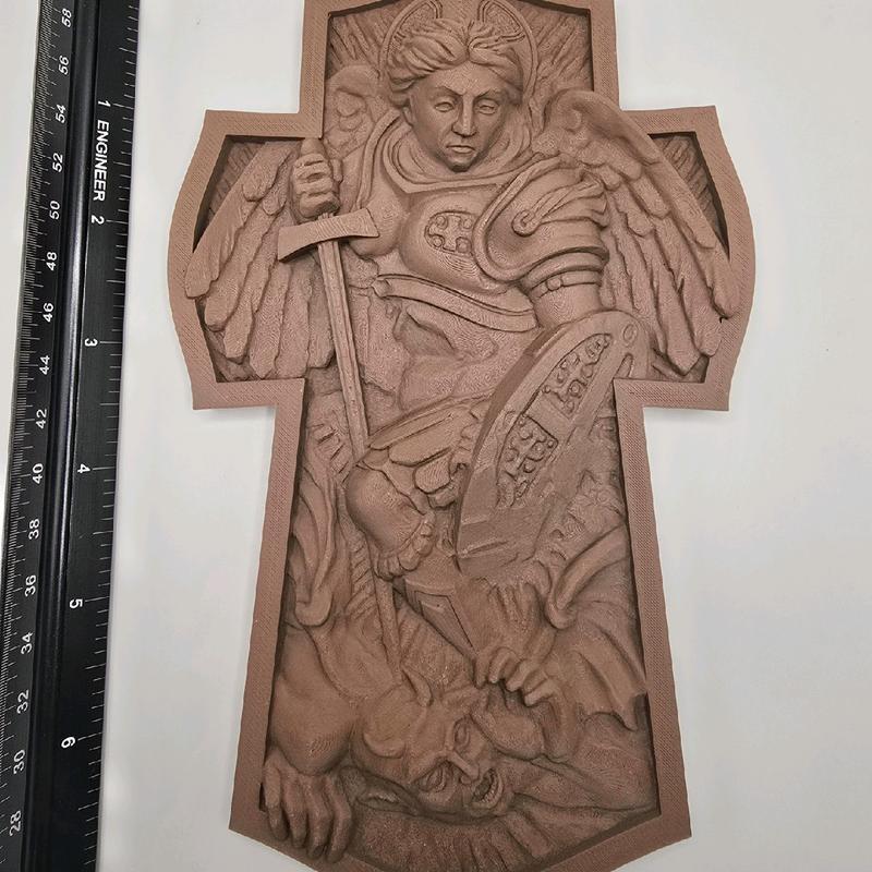 St. Michael Arch Angel Vs Devil Cross Decor