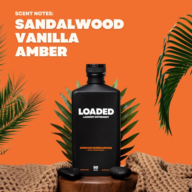 Loaded Detergent | African Sandalwood - 100 Loads | 2-Pack