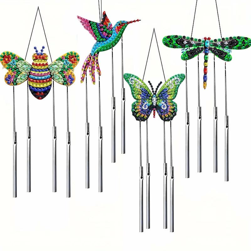 Butterfly Shaped Diamond Arts Colorful Painting Hangings, 1 Set DIY Diamond Decorative Art Hangable Ornaments, DIY Handmade Craft for Home Living Room Office Wall Decor