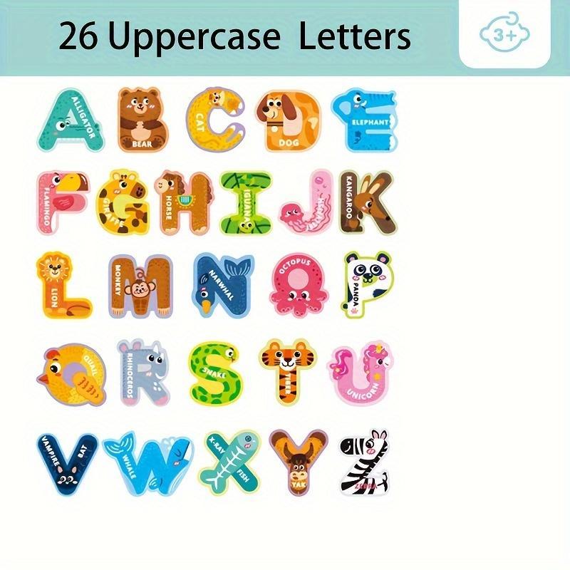 Animal Design Magnetic Letters, 24pcs set Magnetic Alphabet Themed Stickers, Decorative Sticker for Home Kitchen Living Room