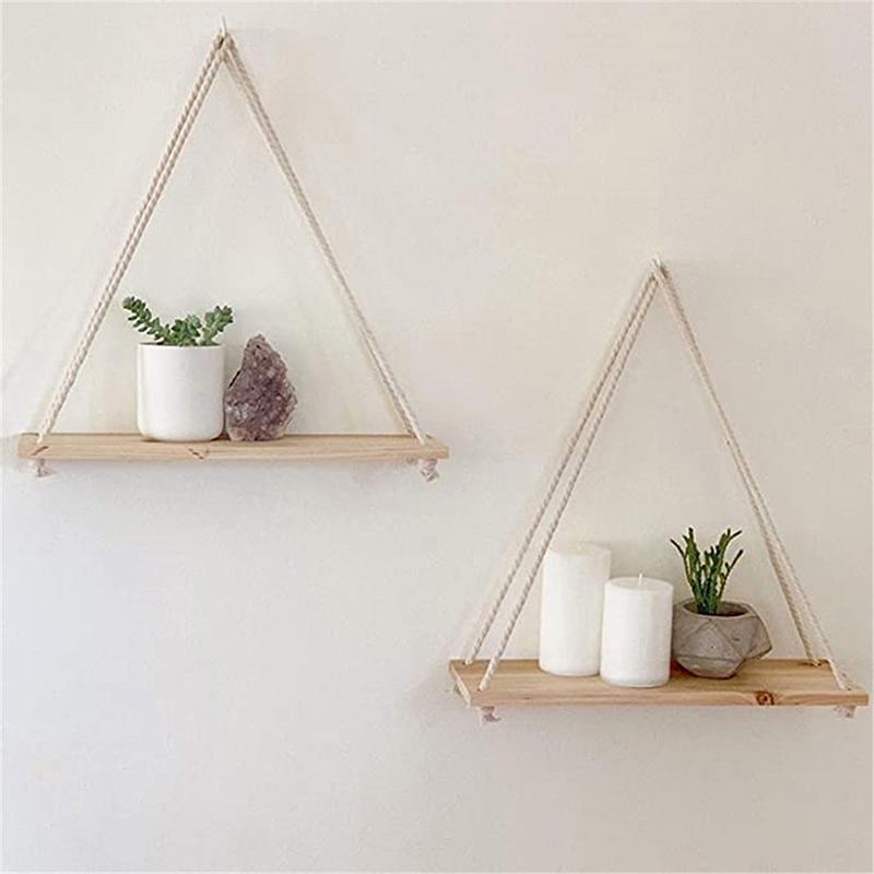 Wall decoration hanging rope storage rack flower pot storage rack