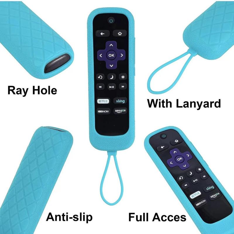 Glow in The Dark Silicone Remote Control Case, Remote Control Cover for Roku TV Roku Express HD 4K+ Streaming Stick 4K Premiere Streambar LE SE