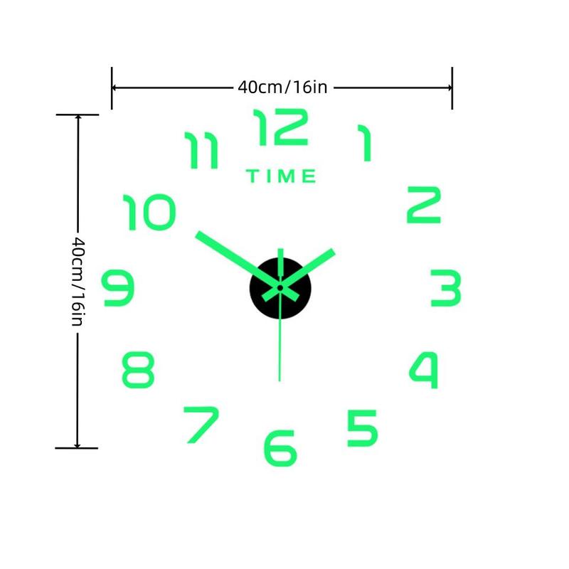 Room Decor Round Luminous Wall Clock,  Creative Acrylic Frameless Wall Clock without Battery, Decorative Wall Clock for Home Living Room Bedroom